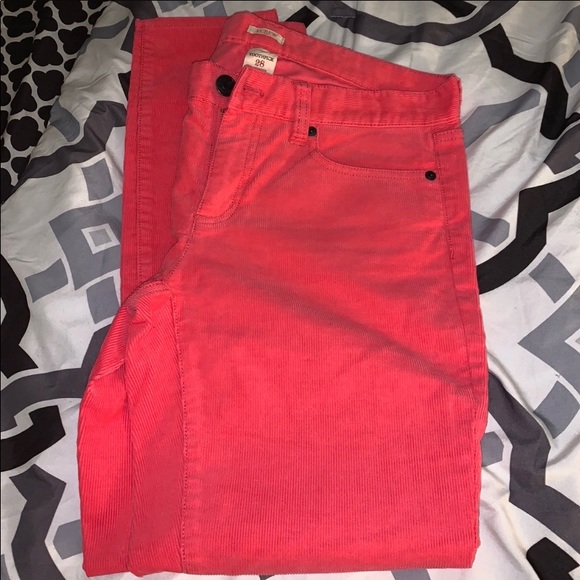 J.Crew toothpick coral cords hip 28 - Picture 5 of 8